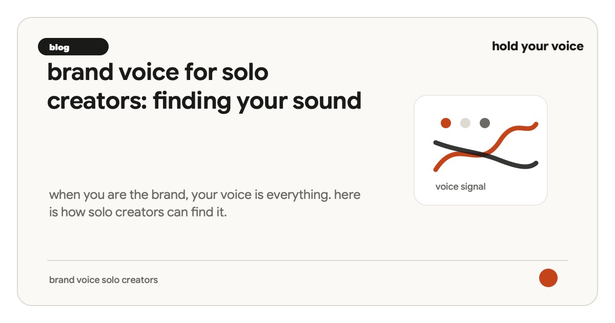 brand voice for solo creators: finding your sound