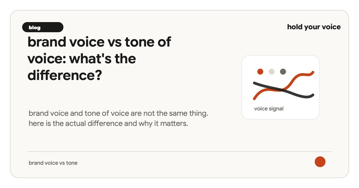 brand voice vs tone of voice: what's the difference?