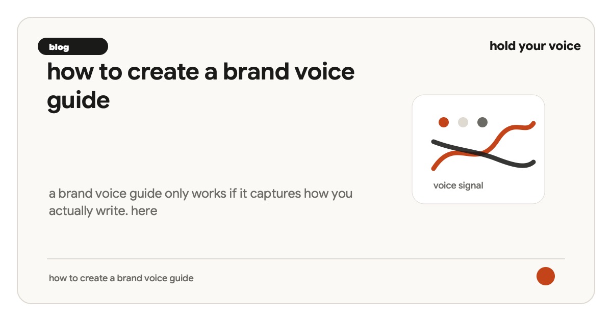 how to create a brand voice guide