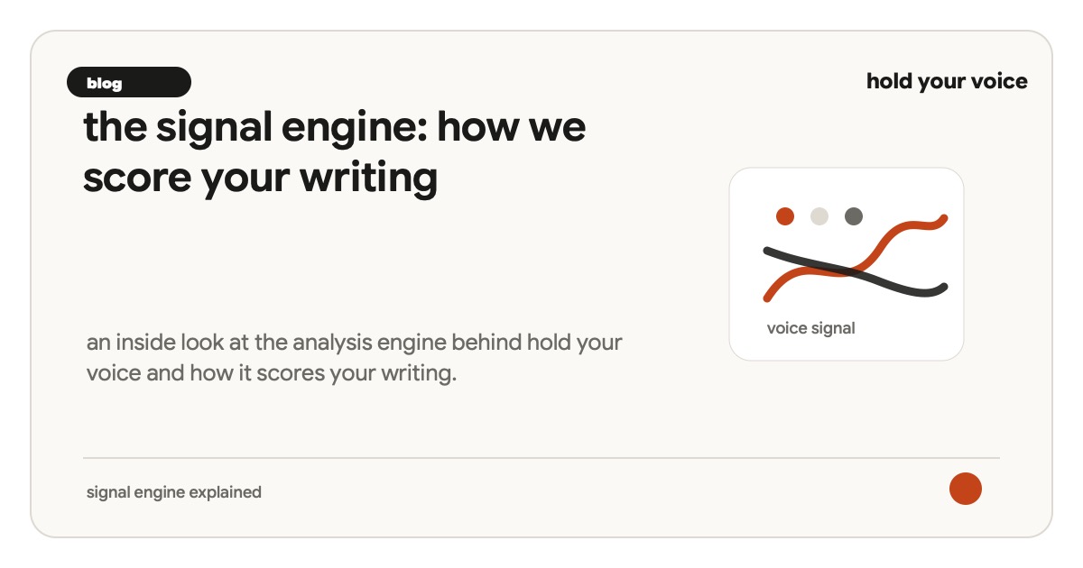 the signal engine: how we score your writing